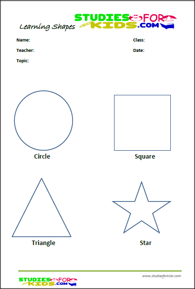 Free Printable Coloring Shapes Worksheets For Kindergarten - Coloring Page